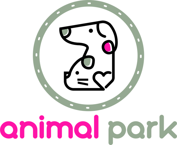 Animal Park SG logo with pink and teal color 