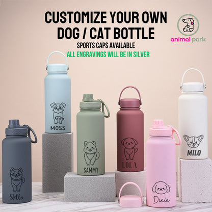 Custom Dog Breed Stainless Steel Water Bottle