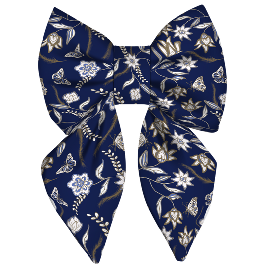 Bow Tie For Dogs & Cats | Blue Batik Print