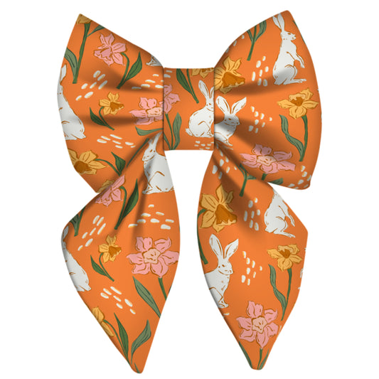 Bow Tie For Dogs & Cats | "Rabbit Narcissus Flower" Print